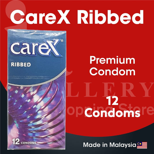 Carex Ribbed Condoms - 12 Condoms Pack