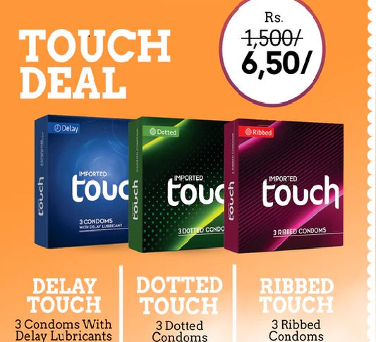 Touch deal 3 ,delay, dotted , ribbed